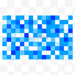 科技方块边框图片_抽象马赛克蓝色框