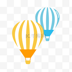 飘空热气球图片_热气球元素