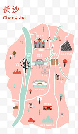 长沙旅游地图线路图