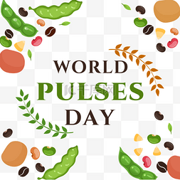 pulse图片_world pulse day各种豆类树叶蔬菜绿豆