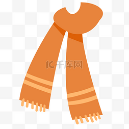冬日服装图片_棕色围巾