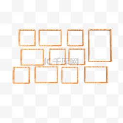 木相框图片_C4D立体实木相框