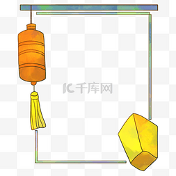 孔明灯图片_古风灯笼孔明灯边框