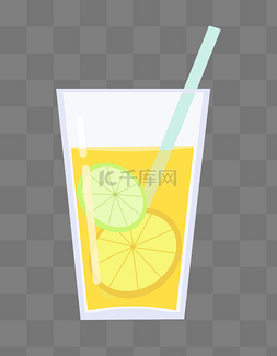 杯装黄色橙汁