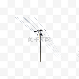 电线线路图片_矗立着笔直的电线杆