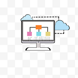 云图片_PPT计算机电脑网络信息