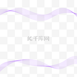 边框图片_不规则图形波浪线条边框紫色