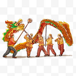 中国文化传统元素图片_非遗民俗文化舞龙