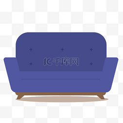 欧式家具图片_一个蓝色的卡通沙发
