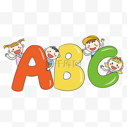可爱开学图片_开学季英语补习班快乐英语ABC