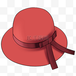 夏日红色遮阳帽子