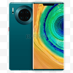 蓝色为图片_华为Mate30Pro5G蓝色正反面