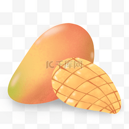 水果芒果图片_黄色渐变色小清新夏季水果芒果