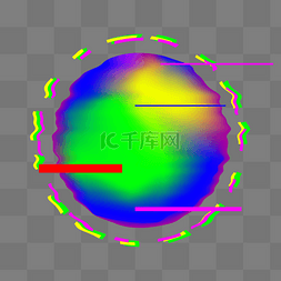 故障几何风图片_炫彩渐变故障边框