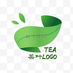 茶道logo图片_绿色树叶茶叶LOGO