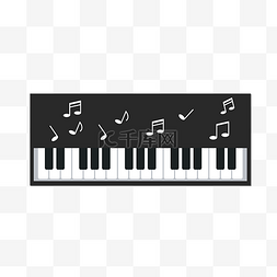 白色音符音符图片_白色键盘钢琴擦图