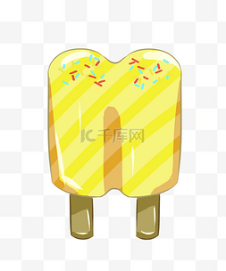 双棍黄色冰淇淋