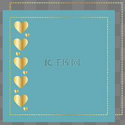 简约蓝色文艺清新图片_蓝色气泡边框