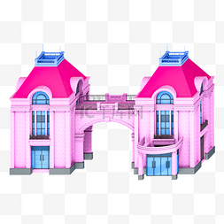 粉色小房子大门