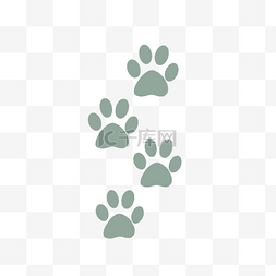 几何形状卡通图片_小狗熊的灰色脚印