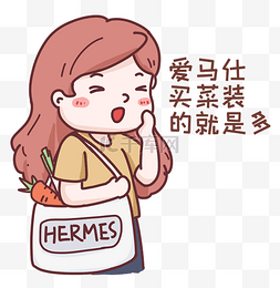 发愁图片_爱马仕包买菜凡尔赛文学