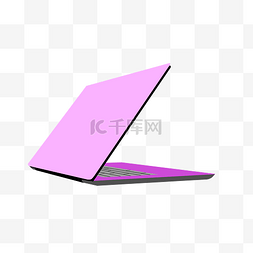 电脑产品图片_粉色立体平板电脑插图