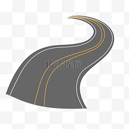 弯曲的高速公路插画
