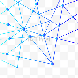 扁平图片_蓝色扁平化科技线条不规则形状