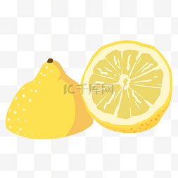 柠檬水果插画图片_维生素柠檬水果插画