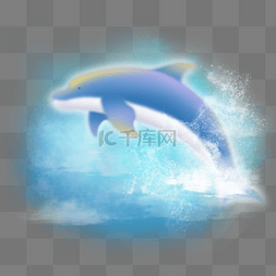 梦幻动物飞跃的海豚