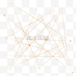 商务图片_暗金色不规则点线面设计元素