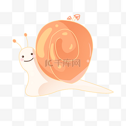 橘色蜗牛小动物