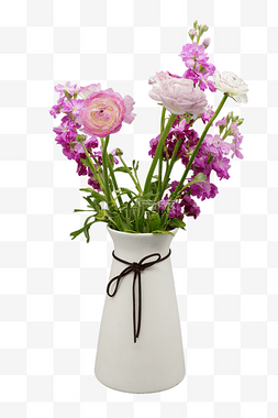 瓶插花朵图片_瓶插花朵紫罗兰