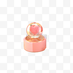 粉色创意真实水晶球