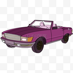 交通紫色跑车