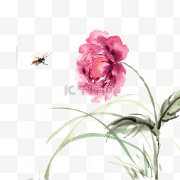 采蜜蜜蜂图片_娇艳的花与蜜蜂