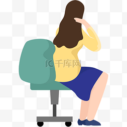 坐在椅子上女孩图片_坐在椅子上的女孩