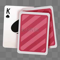 游戏道具图片_原画游戏扑克牌K