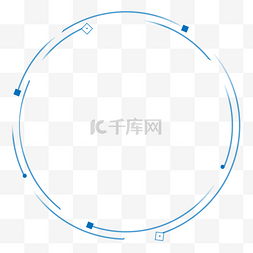 商务蓝色素材图片_环状圆形圆圈蓝色科技圆框