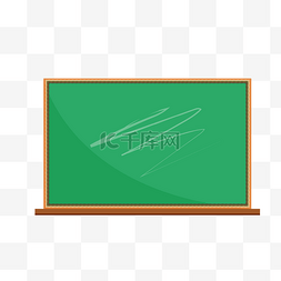 绿色木板教室课堂黑板