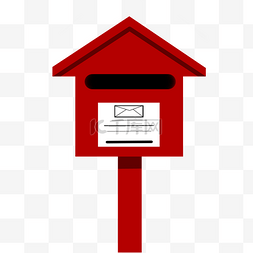 红色街头矢量邮箱