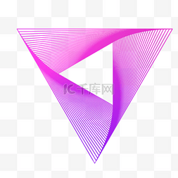 紫色三角形渐变网格PNG素材