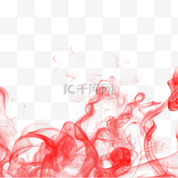 红色悬浮的烟雾效应边框