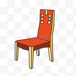 精美的红色椅子插画