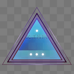蓝色光感文字框图片_三角形技感文字框