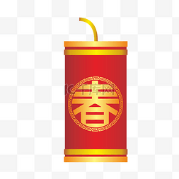 仿真春字鞭炮摆件