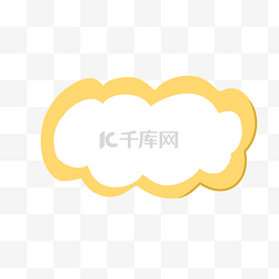 软件标题栏图片_黄色系卡通云朵标题框免扣