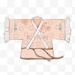 手绘古代端庄女性汉服传统服饰