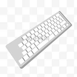 电脑产品图片_灰色的键盘免抠图