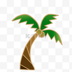 植物热带椰树叶子图片_夏天椰树海岛植物
